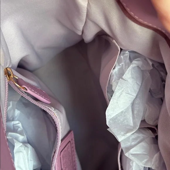 COACH Parker Hobo Bag Calf 13412 Coach Purple bag never used - Picture 9 of 9